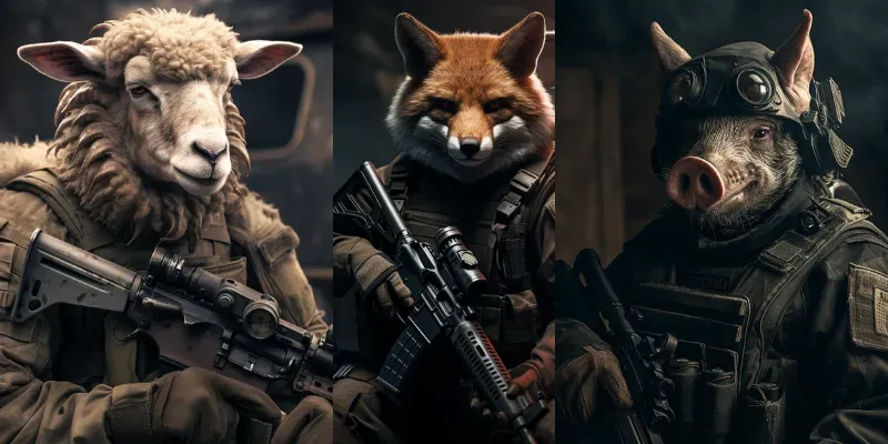 Animal Soldiers generated by undefined