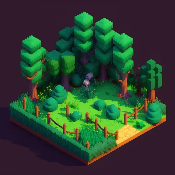 3D Pixel Art Landscapes