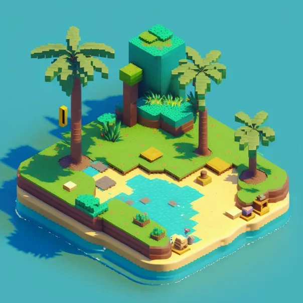 3D Pixel Art Landscapes