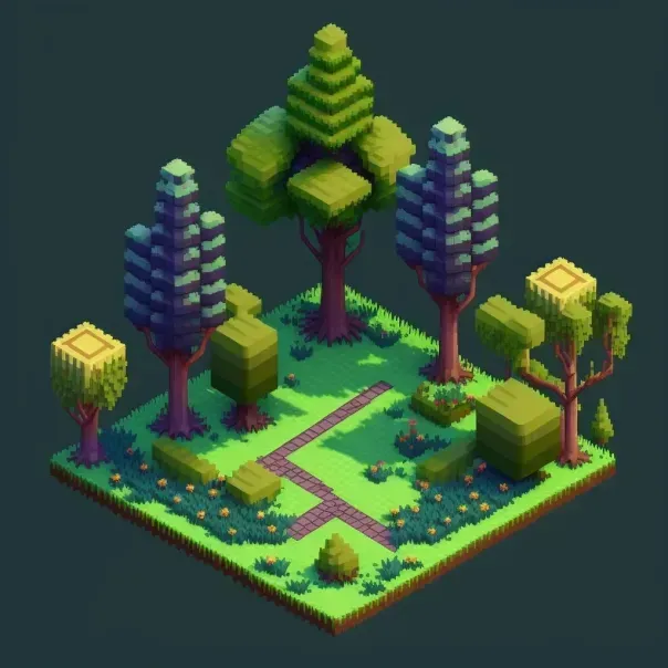 3D Pixel Art Landscapes