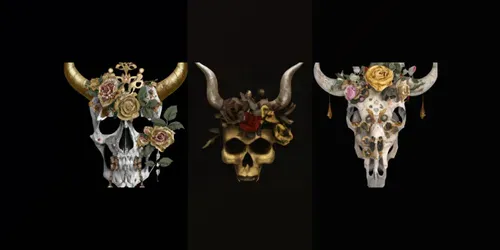 Steampunk Skulls generated by dalle