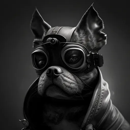 Black And White Steampunk Animal Portraits