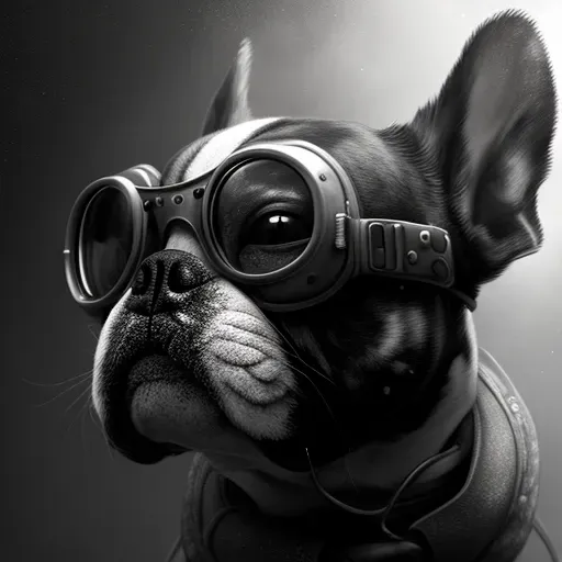 Black And White Steampunk Animal Portraits