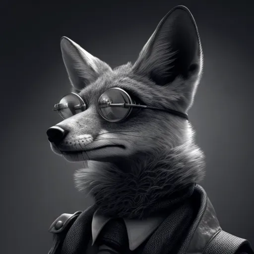Black And White Steampunk Animal Portraits