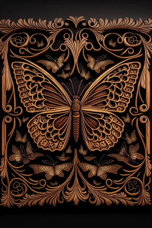 Wood Carving Mandala Art