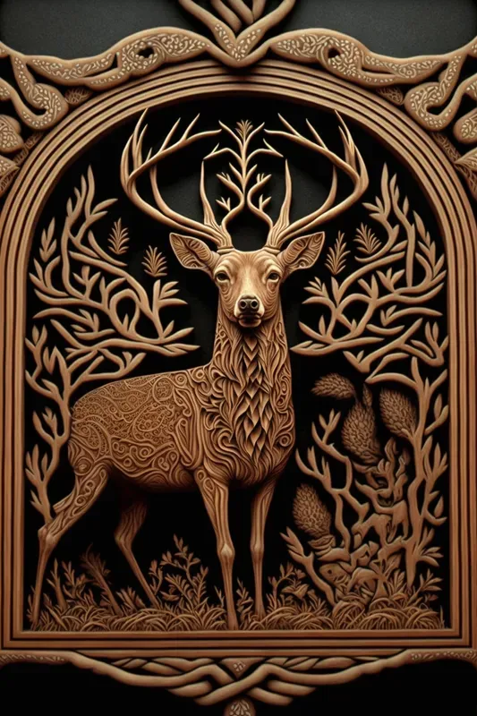 Wood Carving Mandala Art