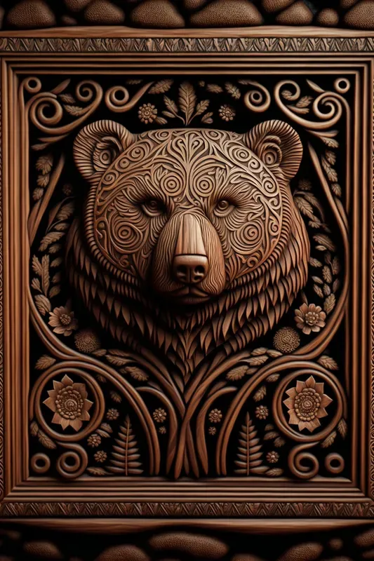 Wood Carving Mandala Art