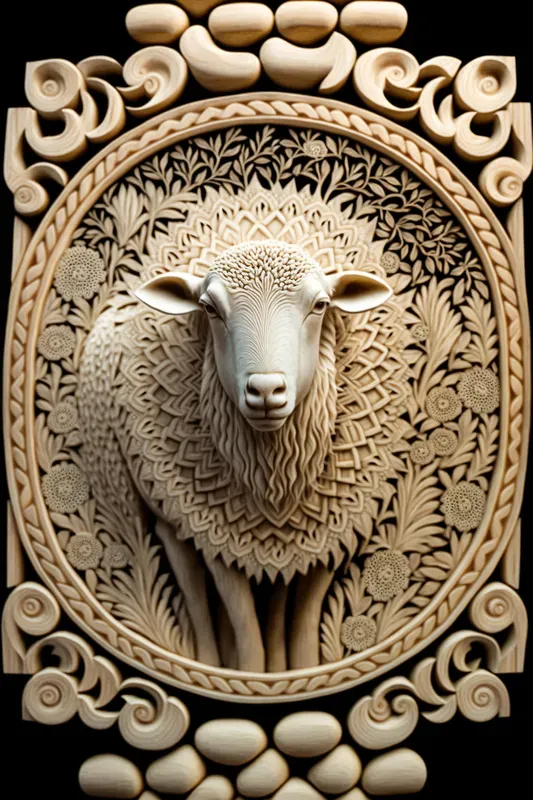 Wood Carving Mandala Art