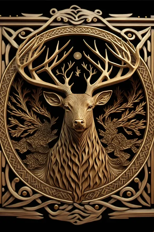 Wood Carving Mandala Art