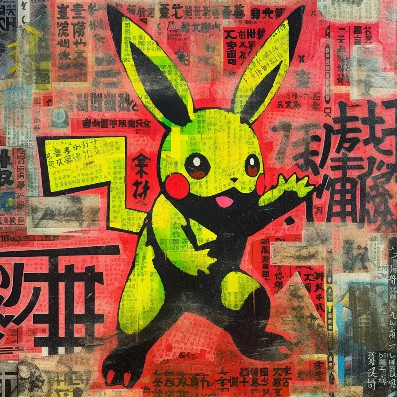 Manga Inspired Collage Art