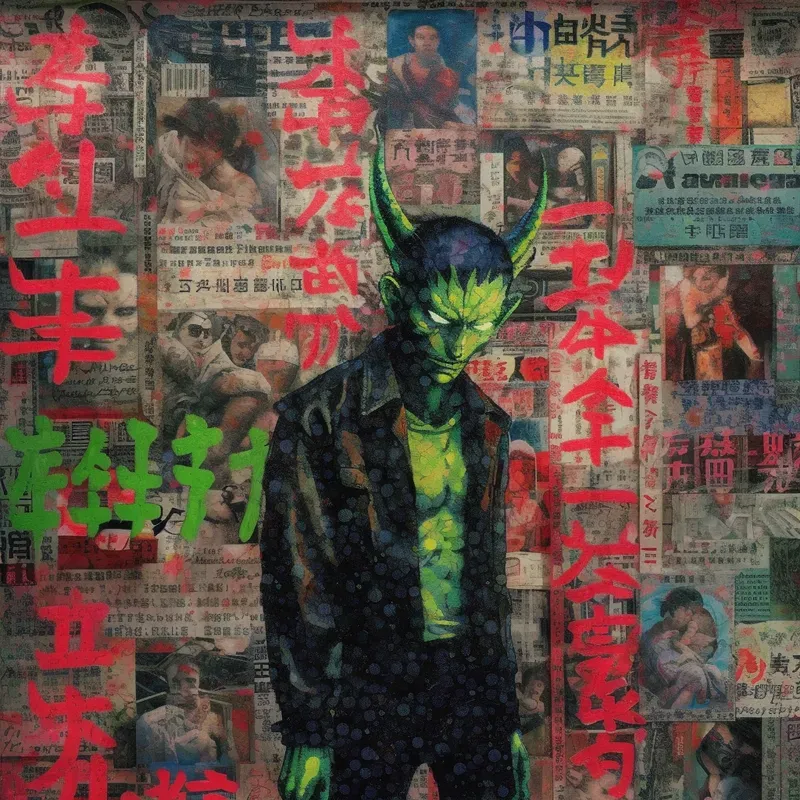 Manga Inspired Collage Art