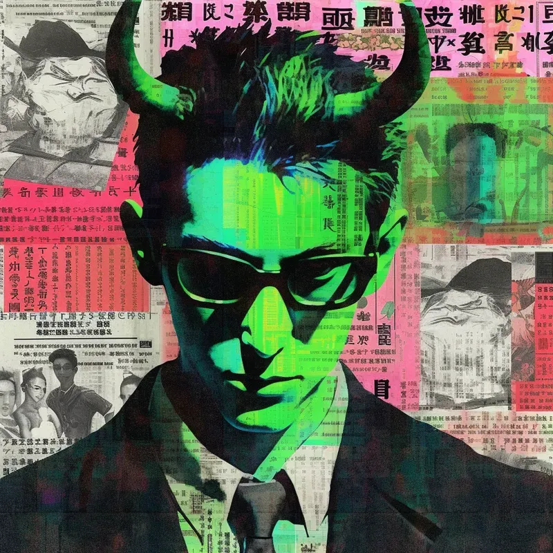 Manga Inspired Collage Art