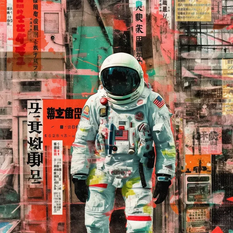 Manga Inspired Collage Art