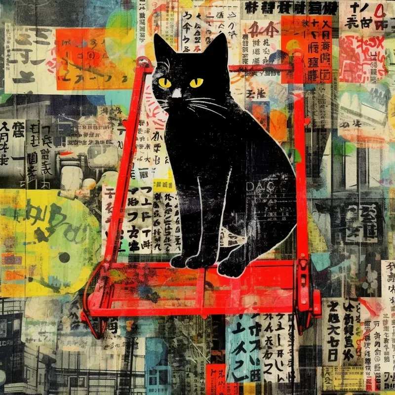 Manga Inspired Collage Art