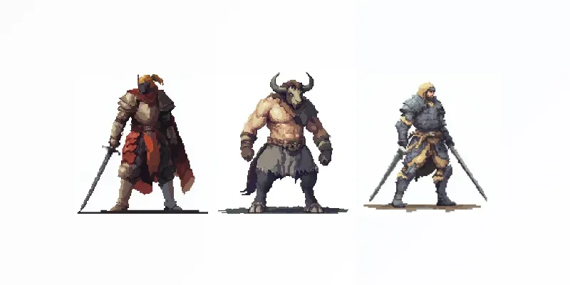 Retro Pixel Art Characters Ii generated by undefined