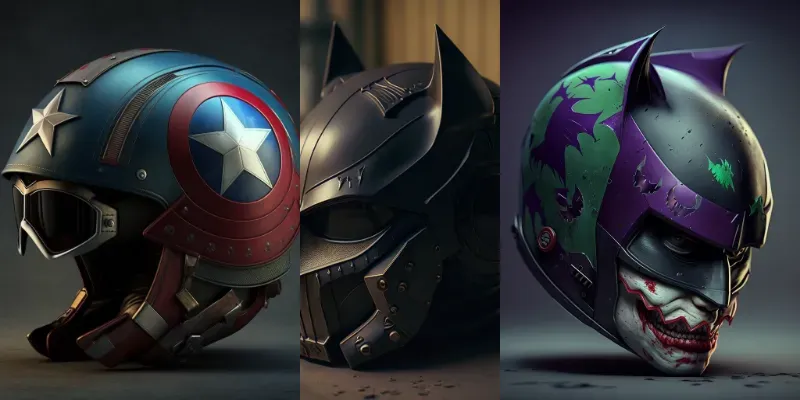 Pop Culture Motorcycle Helmets generated by undefined