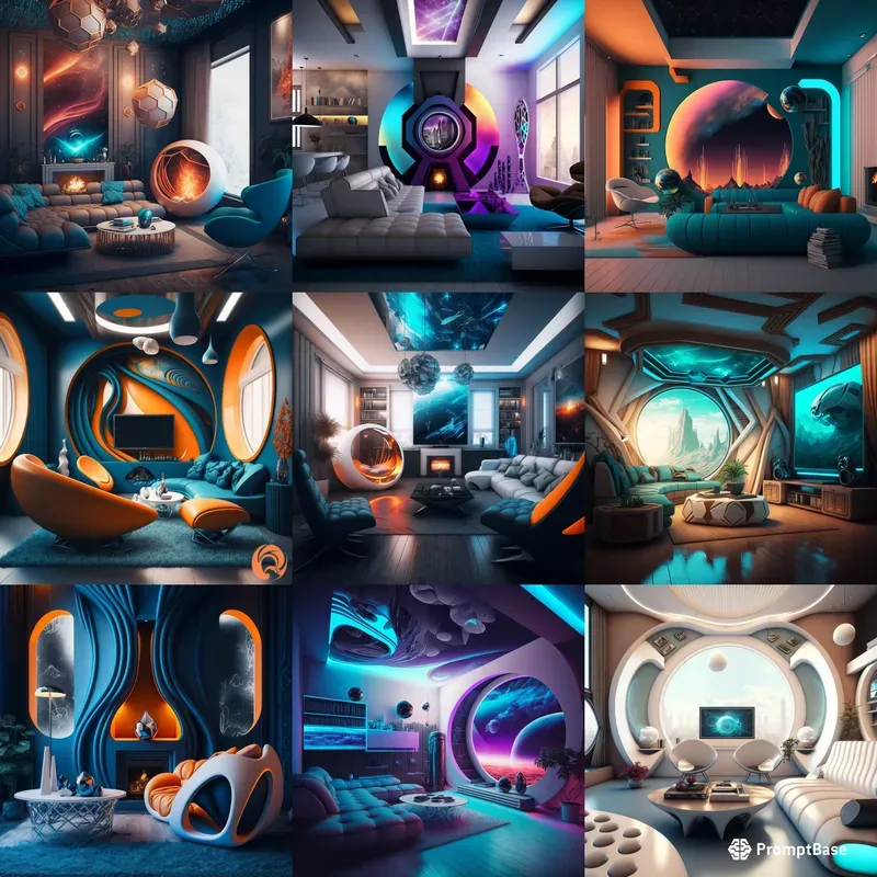 Futuristic Room Interiors Designs