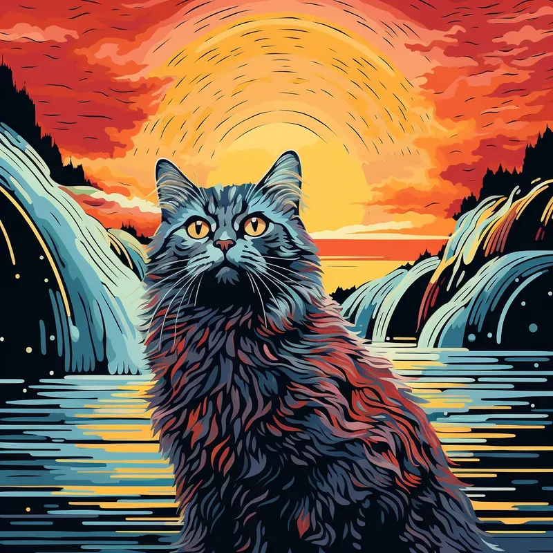 Popart Colourful Cats