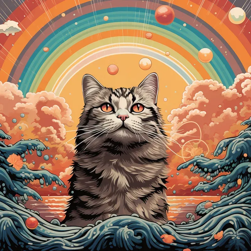 Popart Colourful Cats