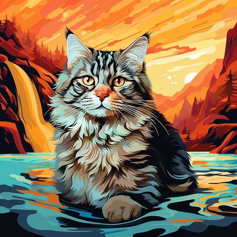 Popart Colourful Cats