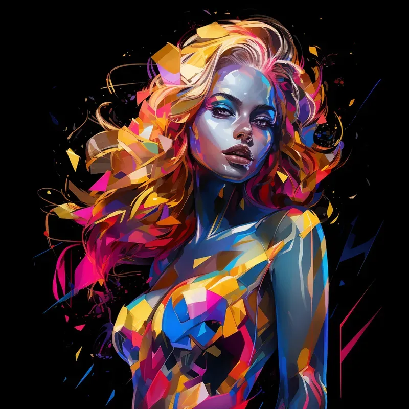 Prismatic Neon Portraits