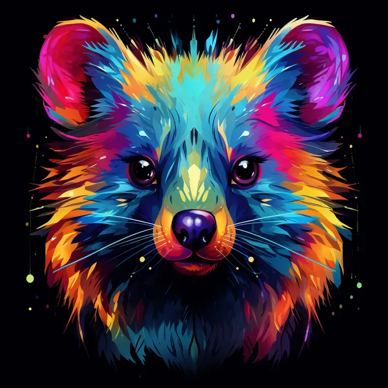Prismatic Neon Portraits