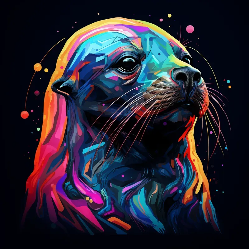 Prismatic Neon Portraits