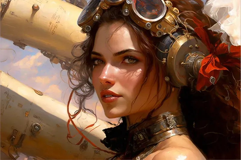 Steampunk Girl Paintings