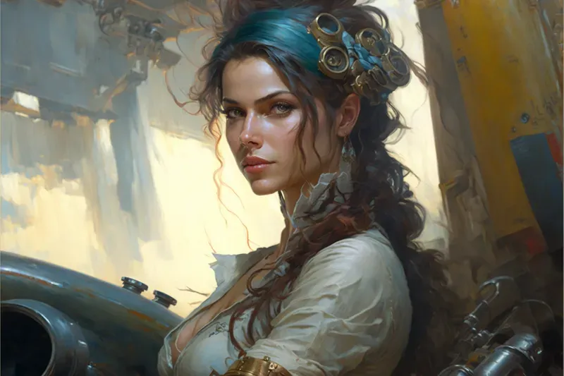 Steampunk Girl Paintings