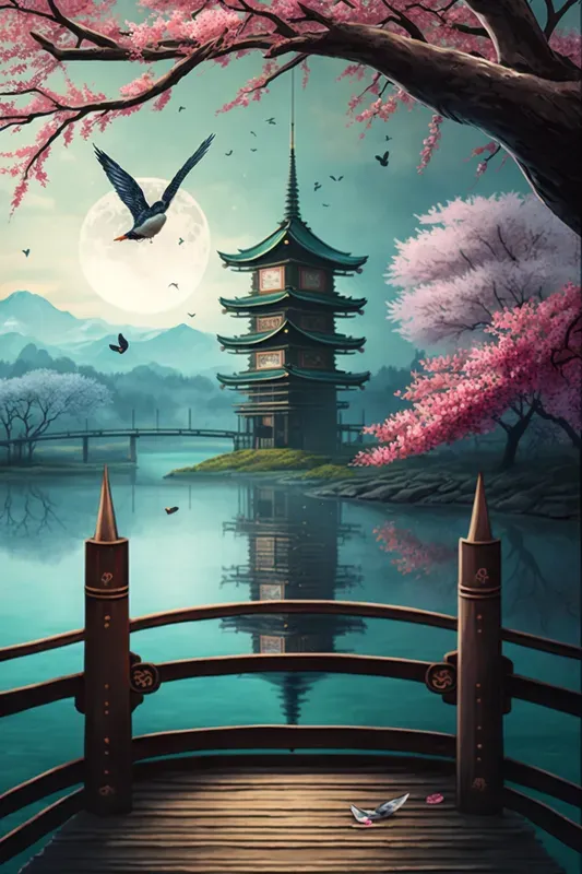 Japanese Ukiyo-e Style Landmark Designers