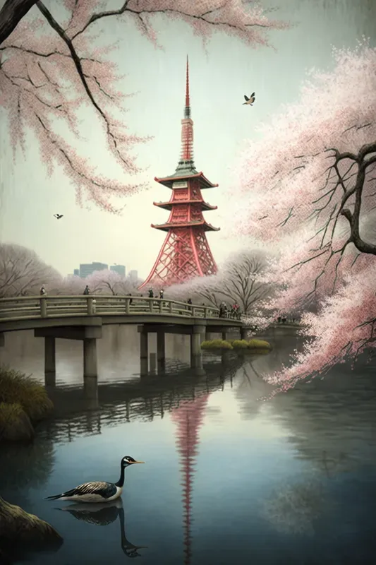 Japanese Ukiyo-e Style Landmark Designers
