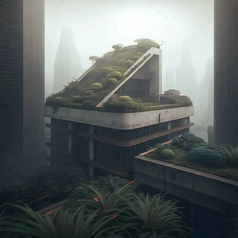 Brutalist Sustainable Concrete Skyscrapers
