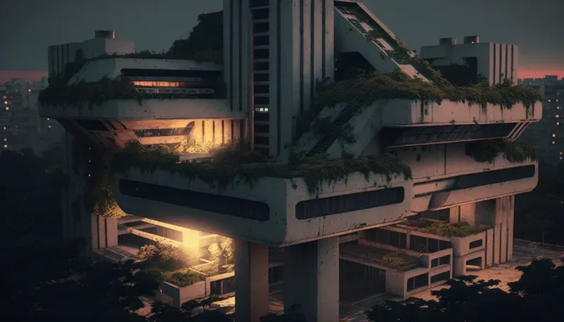 Brutalist Sustainable Concrete Skyscrapers