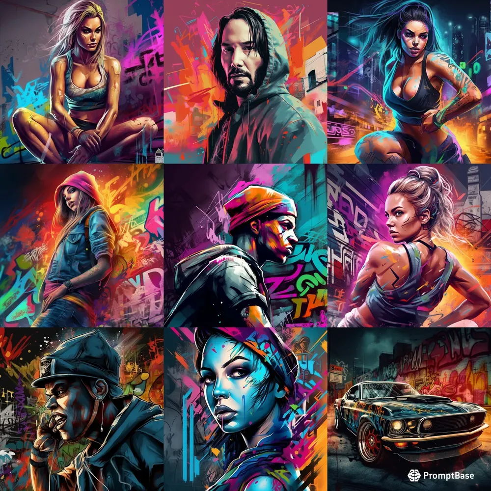 Graffiti Street Art Illustrations