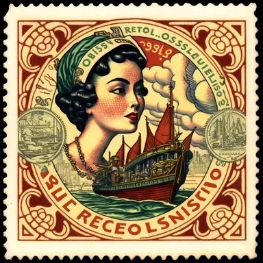 1950s Vintage Postal Stamps