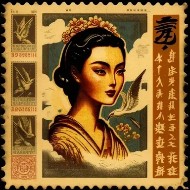 1950s Vintage Postal Stamps