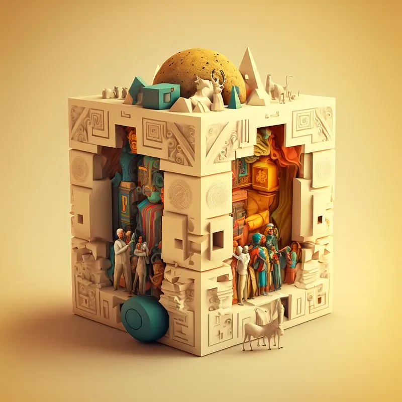 Fantasy Isometric Cube Cities