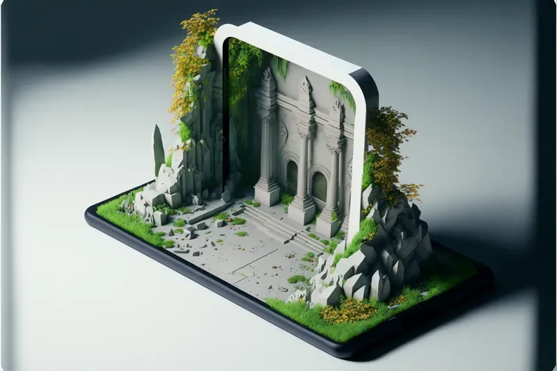Smartphone 3D Isometric Dioramas