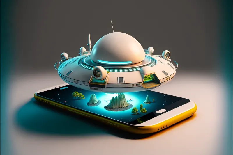 Smartphone 3D Isometric Dioramas