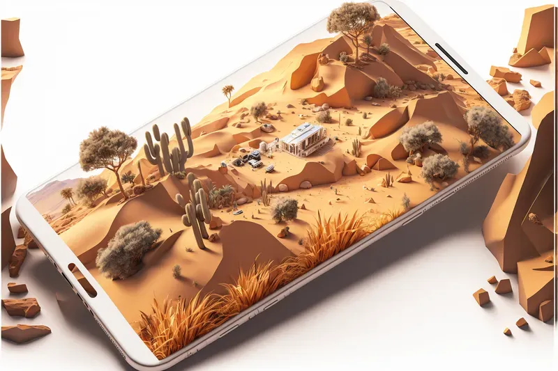 Smartphone 3D Isometric Dioramas