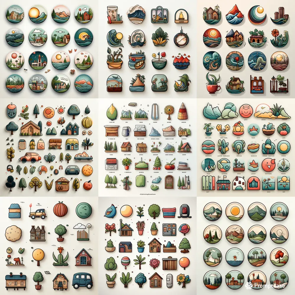 Harmonious Icon Illustrations Uxuis