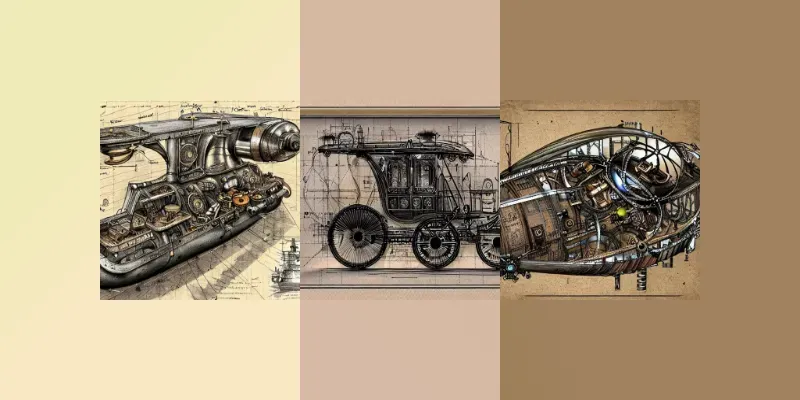 Steampunk Blueprints generated by undefined