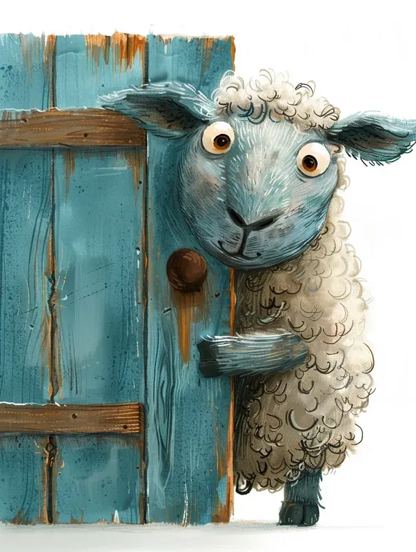 Funny Animals Peeking Around Doors
