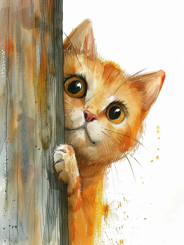 Funny Animals Peeking Around Doors