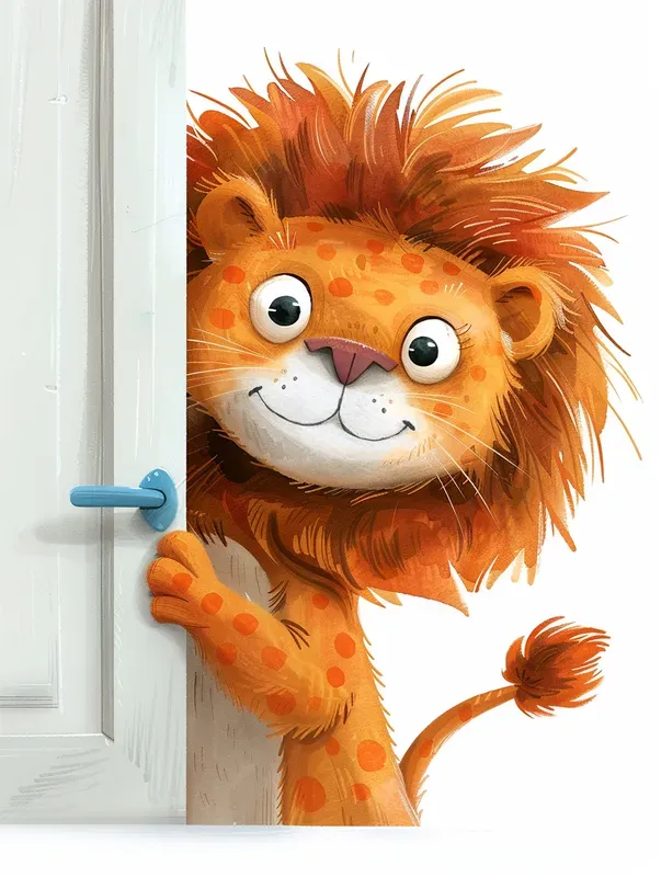 Funny Animals Peeking Around Doors