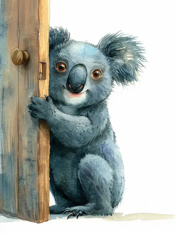 Funny Animals Peeking Around Doors