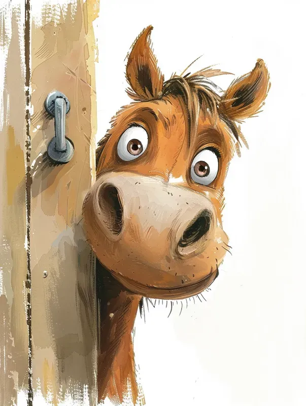 Funny Animals Peeking Around Doors