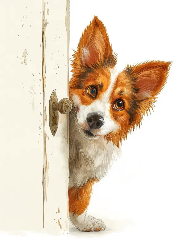 Funny Animals Peeking Around Doors