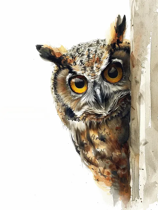 Curious Birds Peeking Around Corners