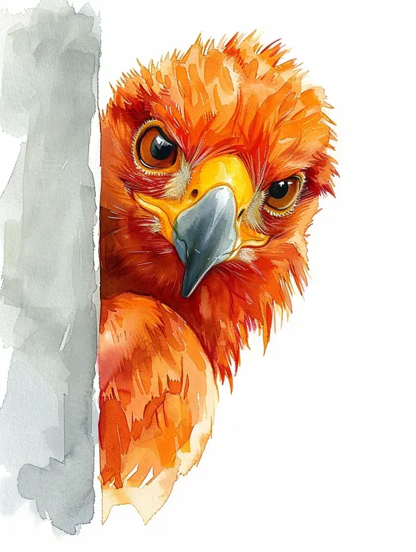 Curious Birds Peeking Around Corners